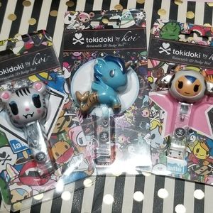 Tokidoki reel work badge clips retractable clasp clip